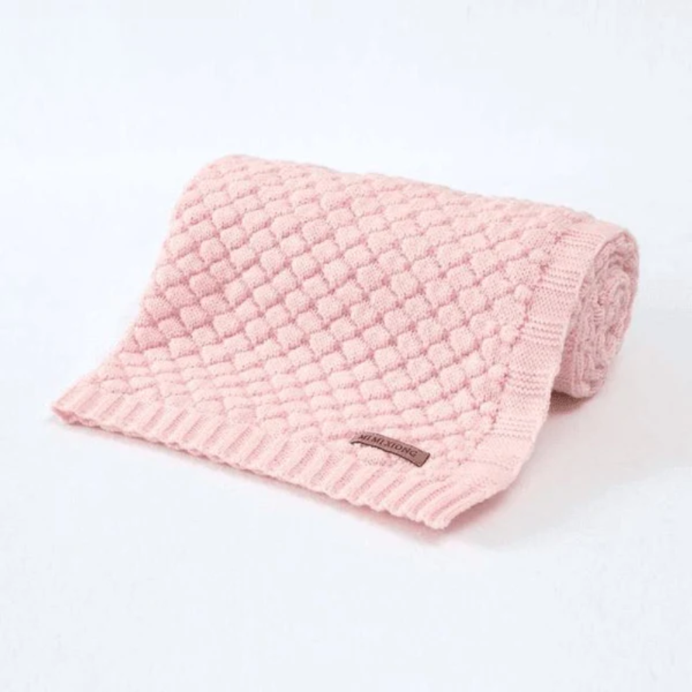 Baby Knitted Blanket Soft Fabric | Fringe Edge Throw