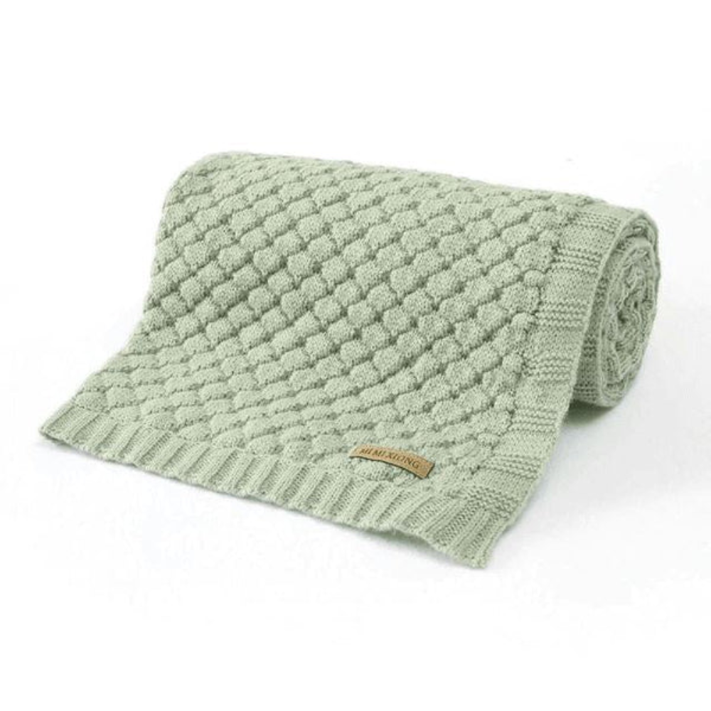Baby Knitted Blanket Soft Fabric | Fringe Edge Throw