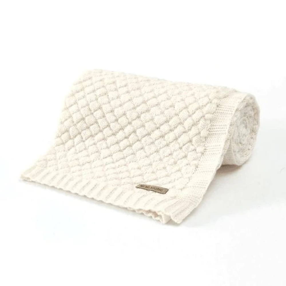 Baby Knitted Blanket Soft Fabric | Fringe Edge Throw
