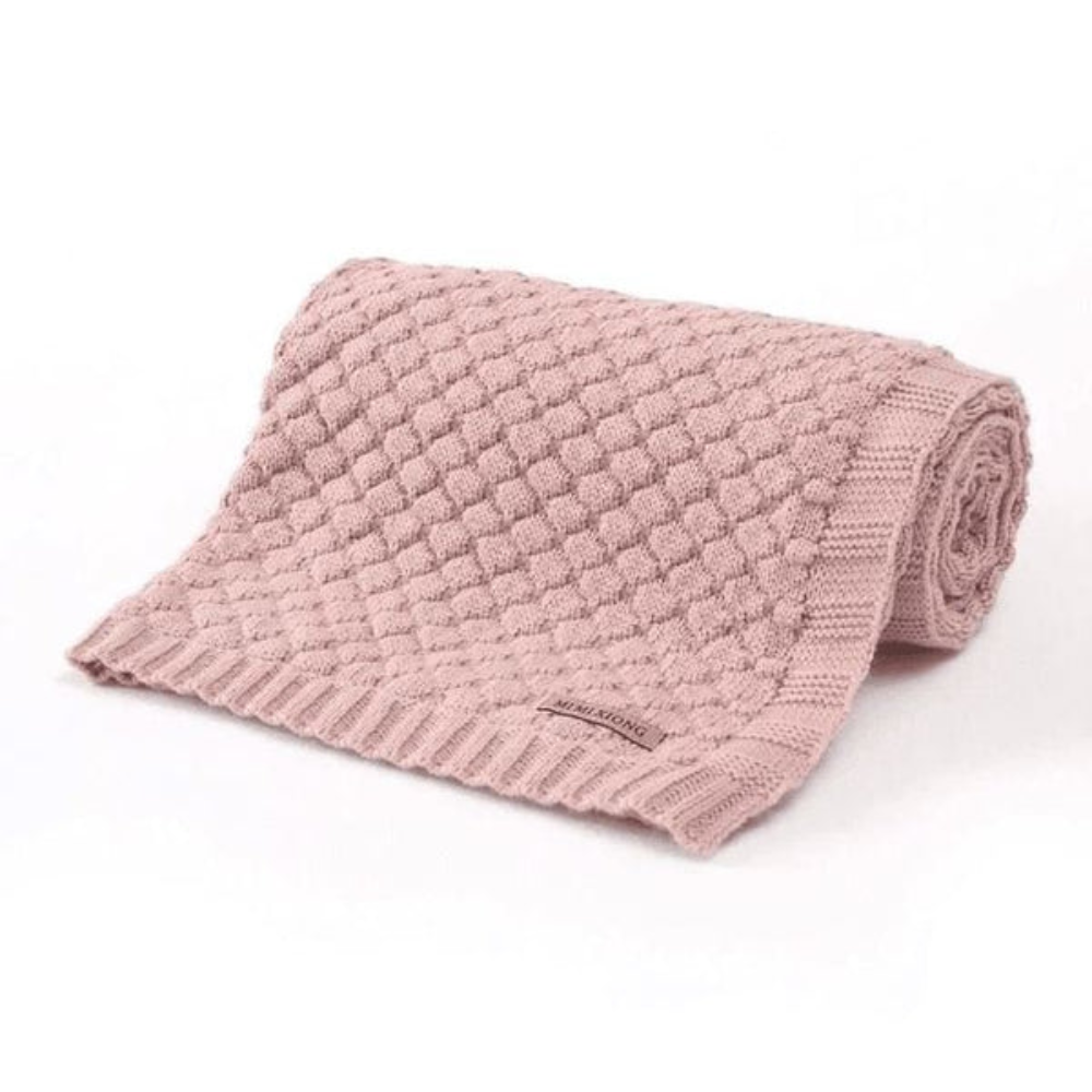 Baby Knitted Blanket Soft Fabric | Fringe Edge Throw