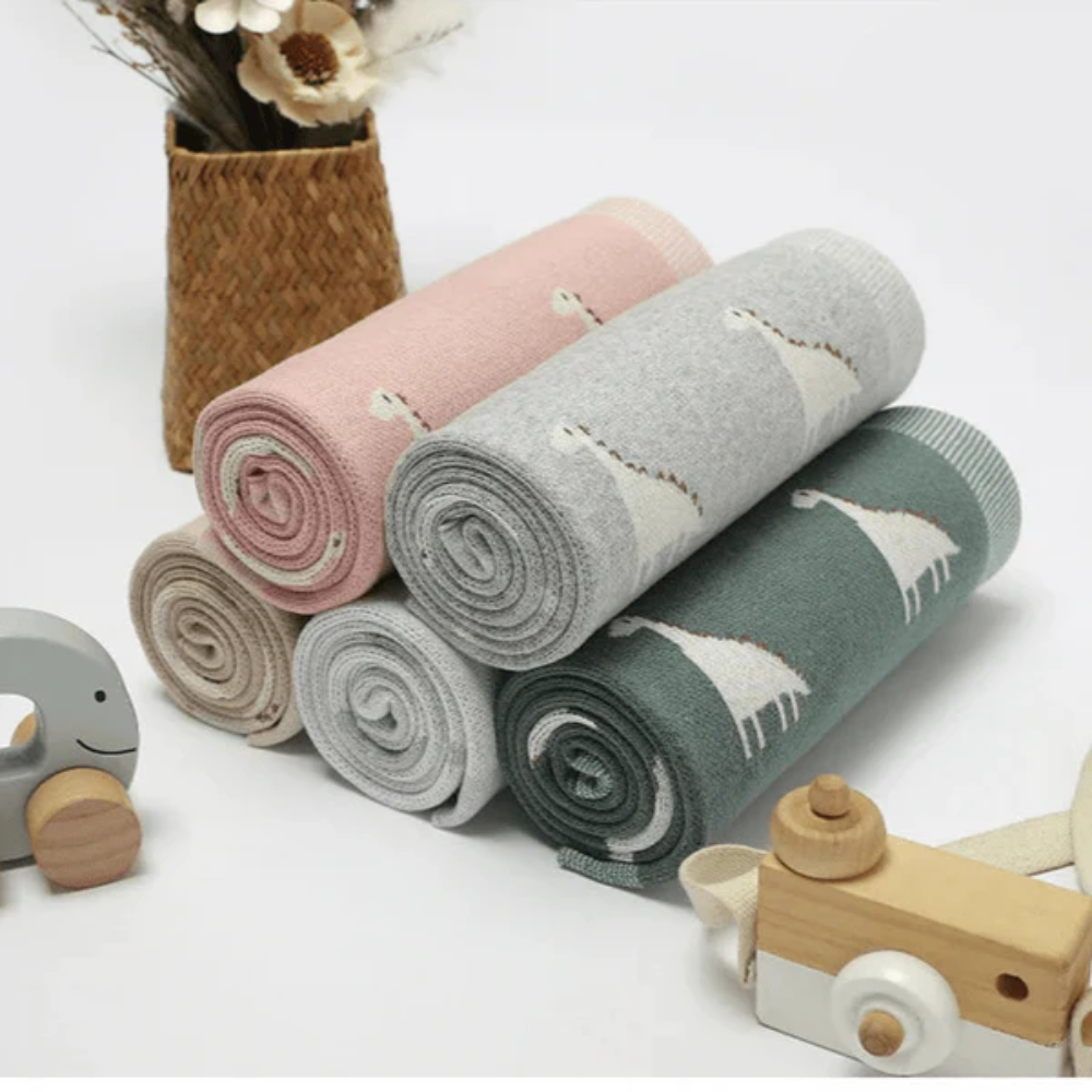 Knitted Baby Blanket Swaddle | Newborn Soft Wrap
