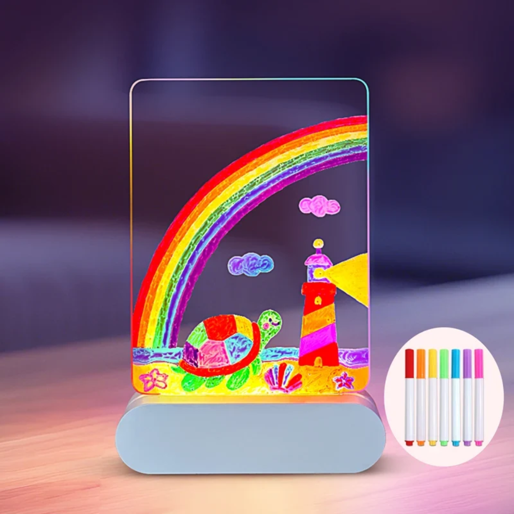 LED Drawing Board – Rechargeable Light-Up Art Board with Colorful Lighting Modes for Kids