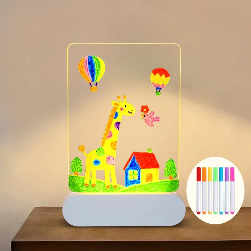 LED Drawing Board – Rechargeable Light-Up Art Board with Colorful Lighting Modes for Kids