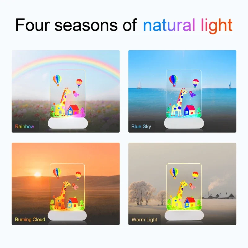 LED Drawing Board – Rechargeable Light-Up Art Board with Colorful Lighting Modes for Kids