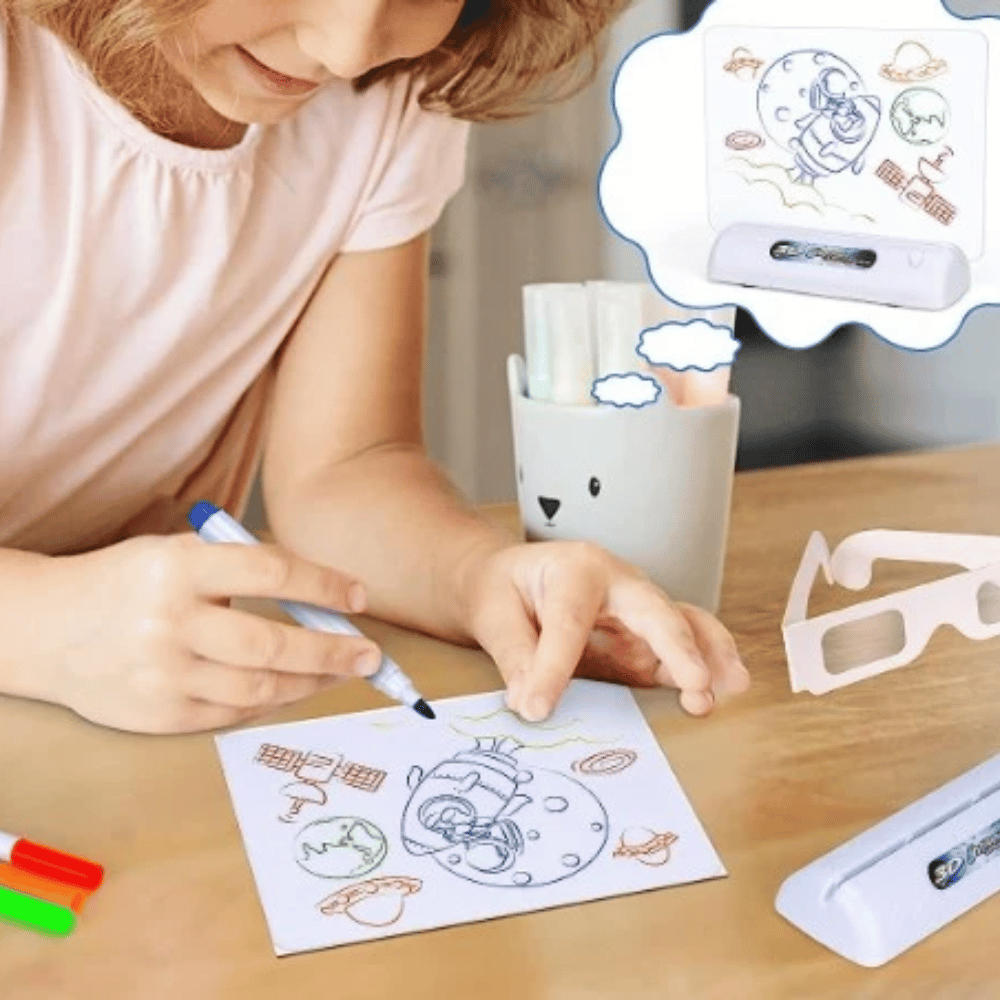 LED Magic Drawing Board – Glow-in-the-Dark 3D Art & Drawing Set for Kids