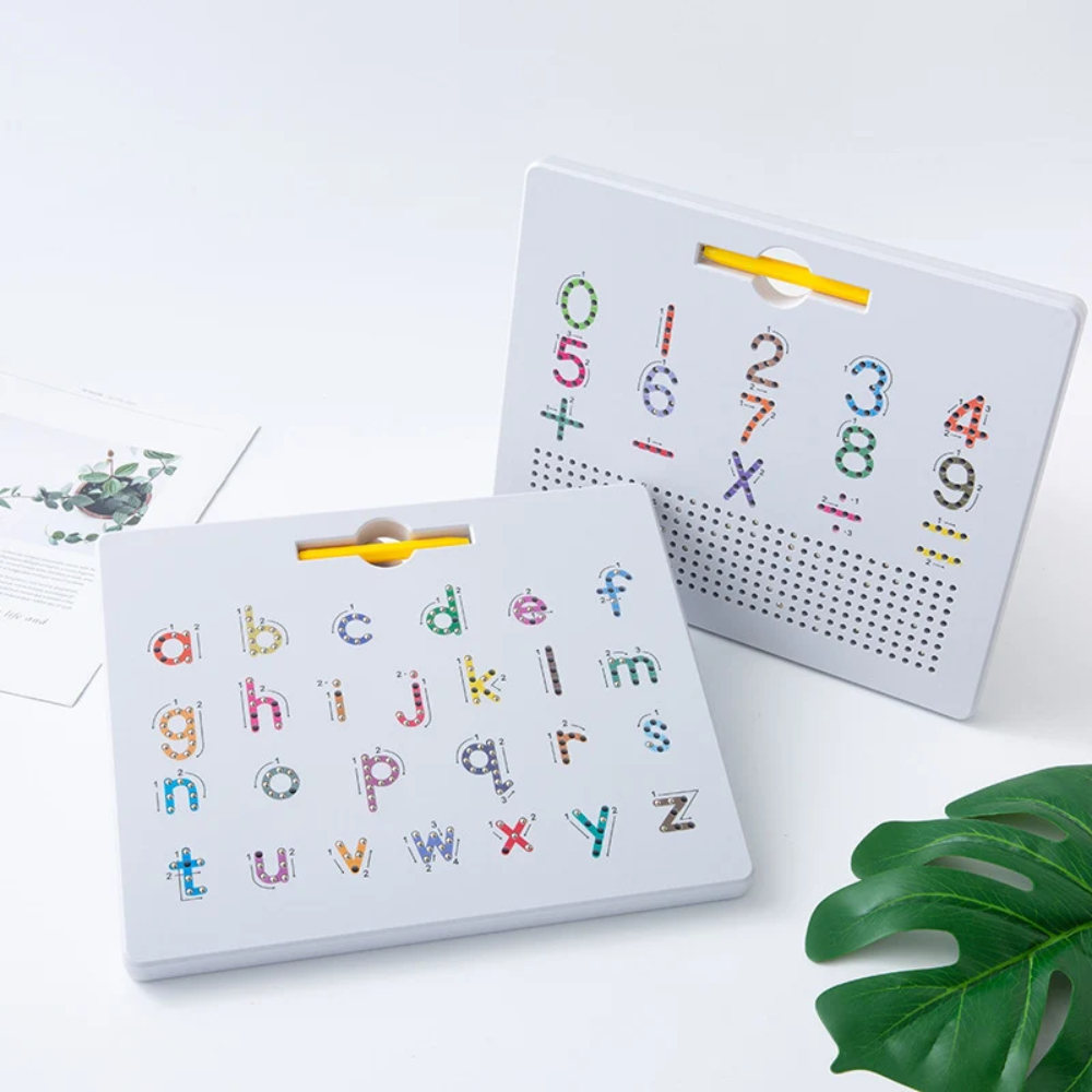 LetterLand Magnetic Writing Board – Reusable Letter and Number Tracing Toy for Kids