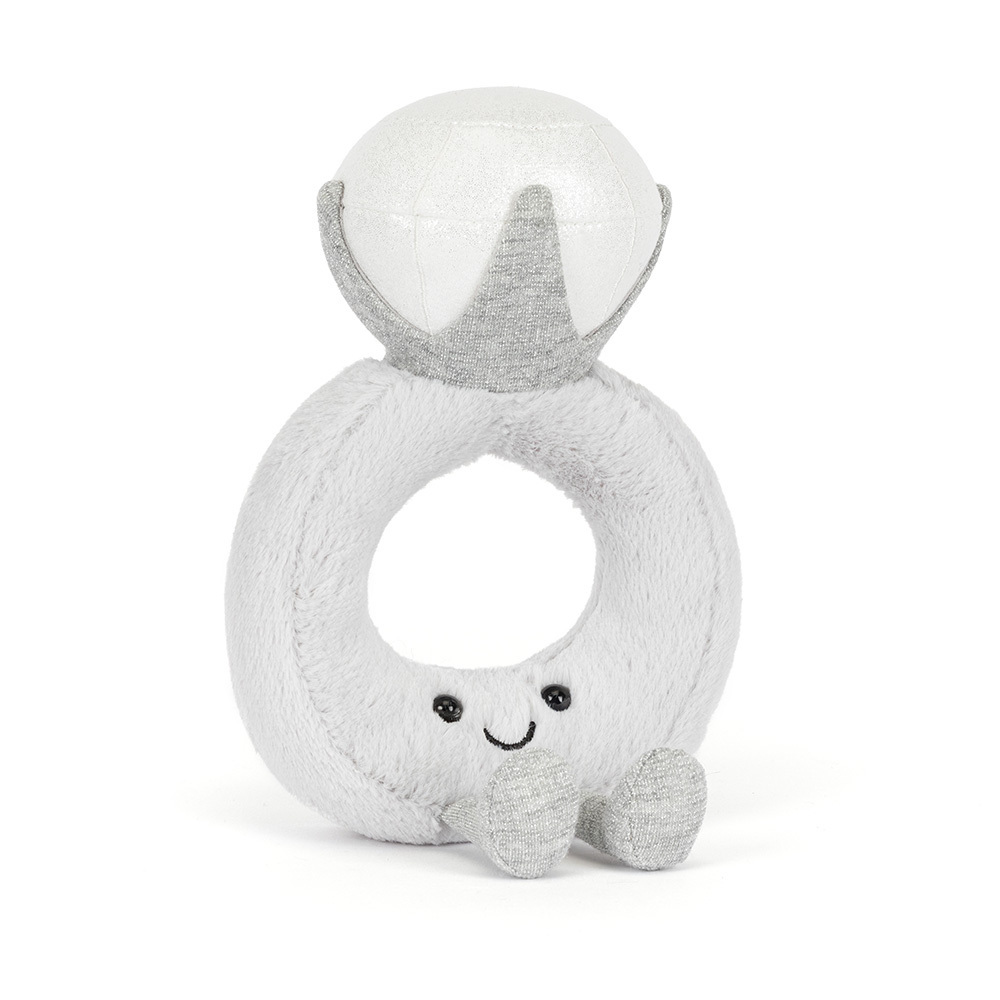 Light Grey Diamond Ring Plush Toy