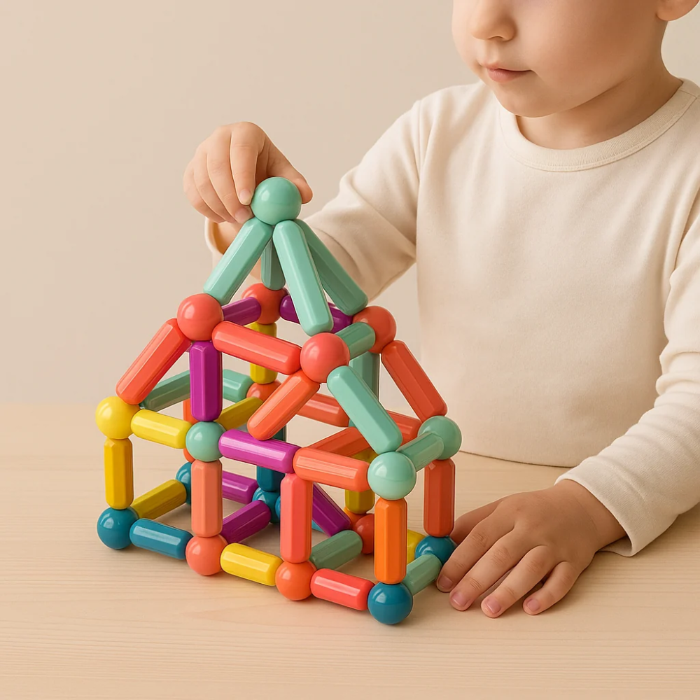Magnetic Building Sticks Set – Colorful Construction Toys for Kids and Creative Learning