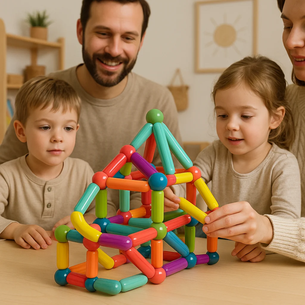 Magnetic Building Sticks Set – Colorful Construction Toys for Kids and Creative Learning