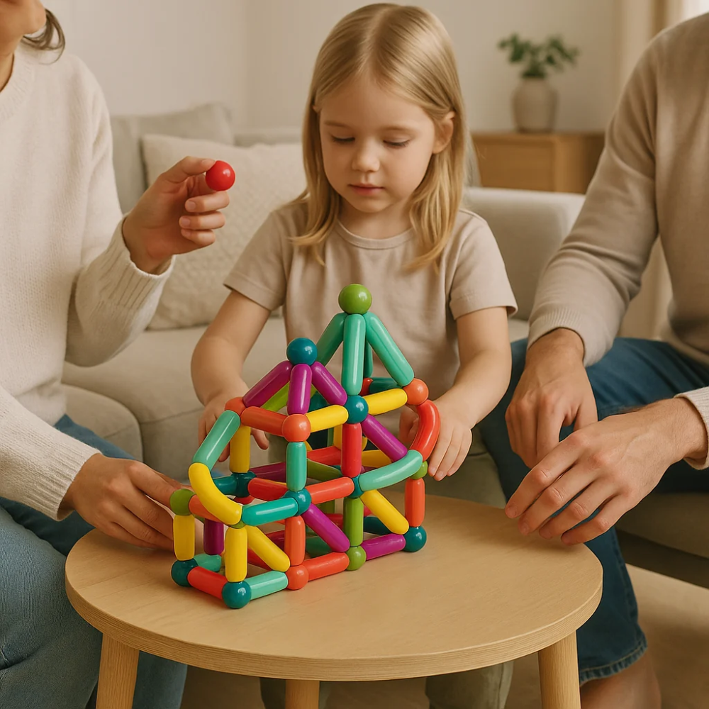 Magnetic Building Sticks Set – Colorful Construction Toys for Kids and Creative Learning