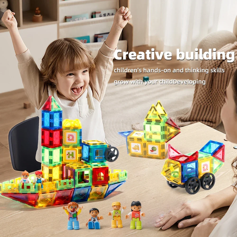Magnetic Building Tiles – Colorful 3D Construction Set for Kids