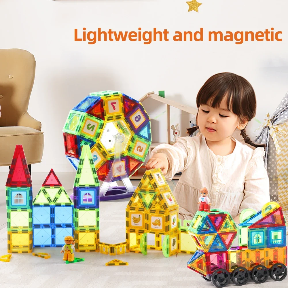 Magnetic Building Tiles – Colorful 3D Construction Set for Kids