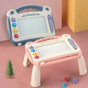 Magnetic Drawing Board for Kids – Doodle Board with Drawing Pen, Stamps and Foldable Legs