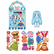 Magnetic Dress Up Dolls – Reusable Fashion Outfit Play Set