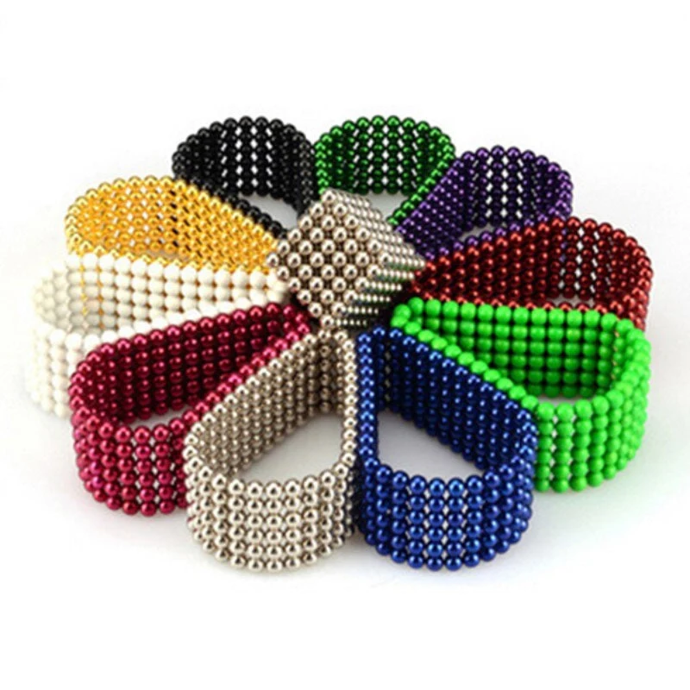 Magnetic Metal Balls Building Set – Colorful 3mm Magnetic Spheres for Geometric Patterns and Creative Designs