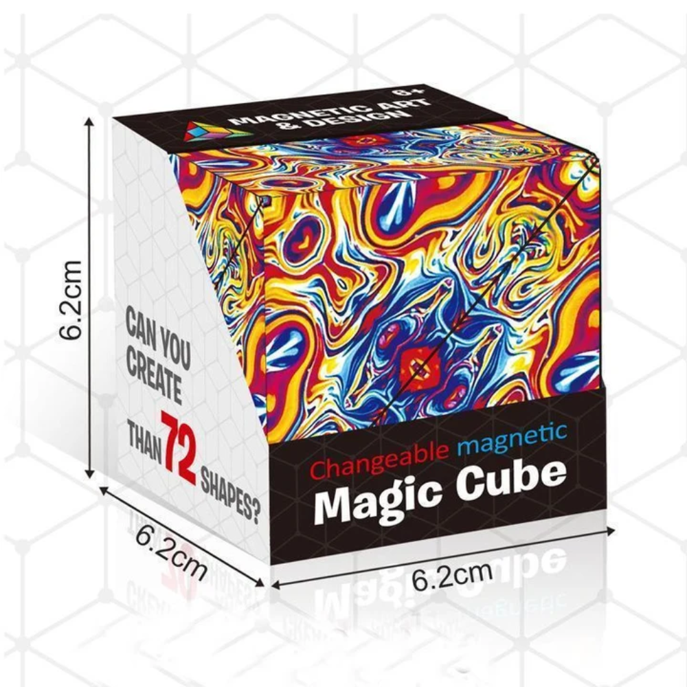 Magnetic Shape Shifting Cube – Transforming 3D Geometric Puzzle with 36 Magnets