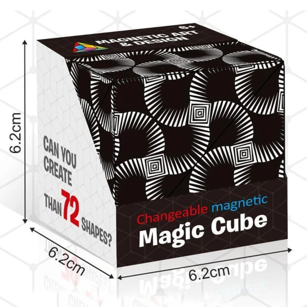 Magnetic Shape Shifting Cube – Transforming 3D Geometric Puzzle with 36 Magnets