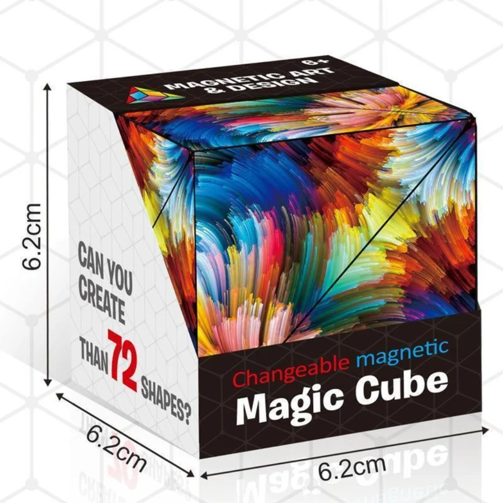 Magnetic Shape Shifting Cube – Transforming 3D Geometric Puzzle with 36 Magnets