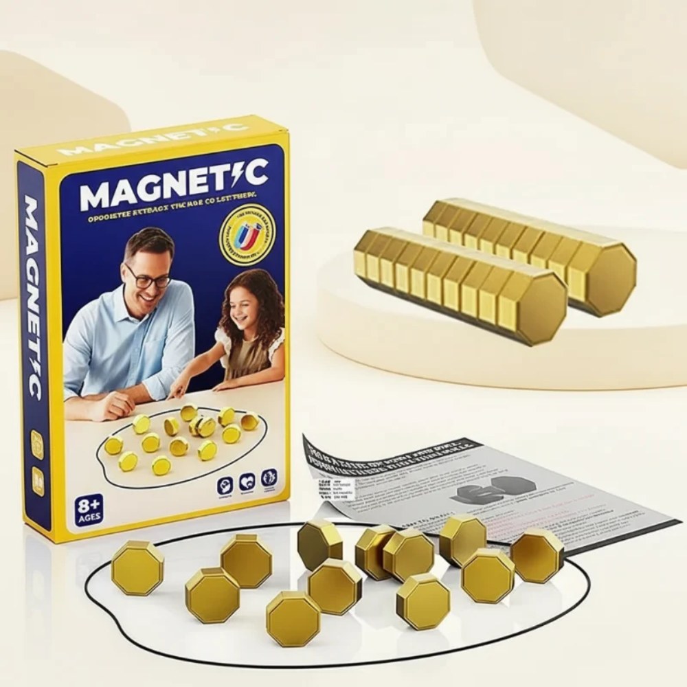 Magnetic Stone Board Game – Strategic Puzzle Game for Family & Friends