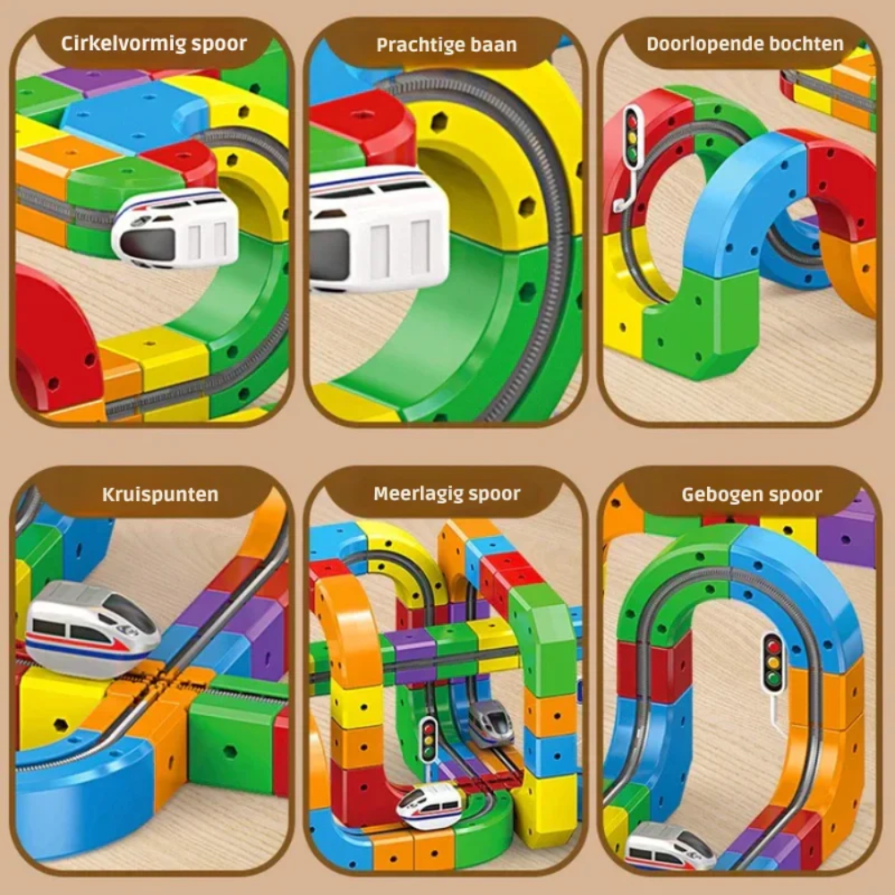 Magnetic Train Track Building Set – DIY Cube Railway Construction Toy for Kids