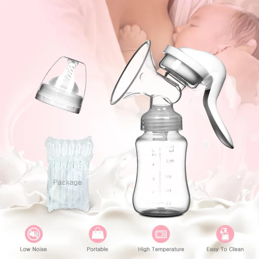 Manual Breast Pump Portable | Hand Operated Bottle Set