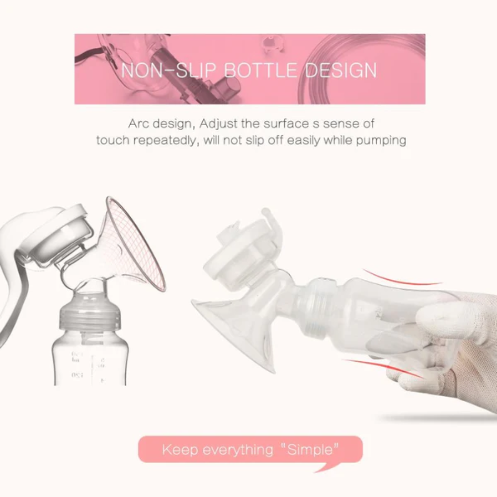 Manual Breast Pump Portable | Hand Operated Bottle Set