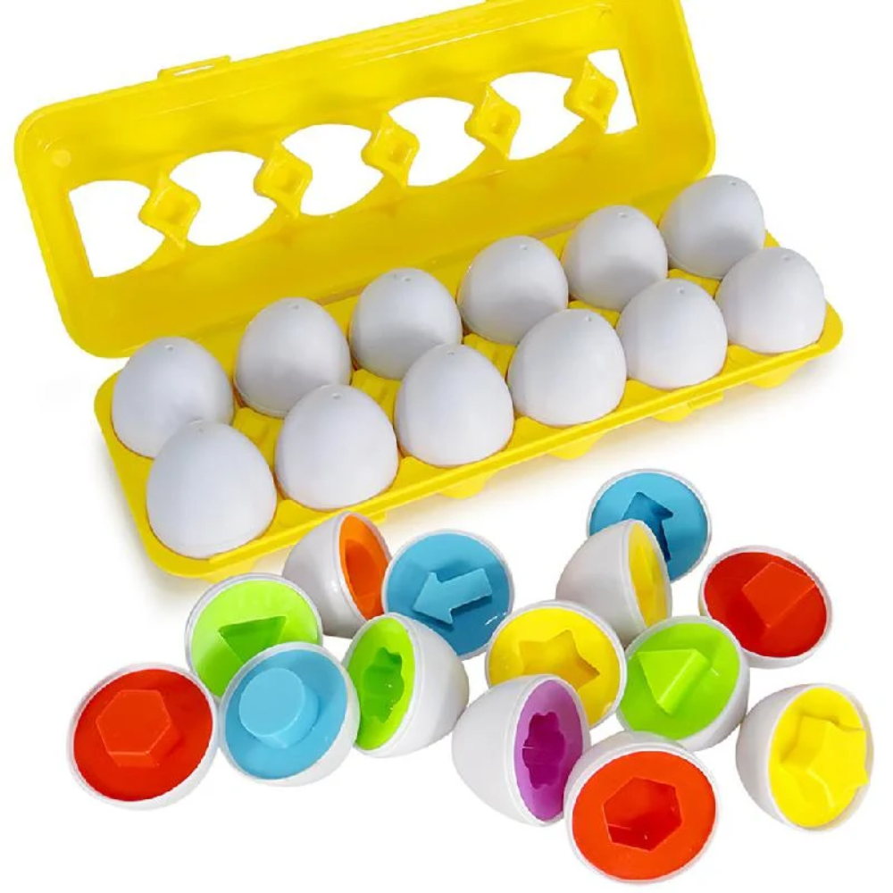 Matching Egg Puzzle for Kids – Educational Shape & Color Sorting Toy