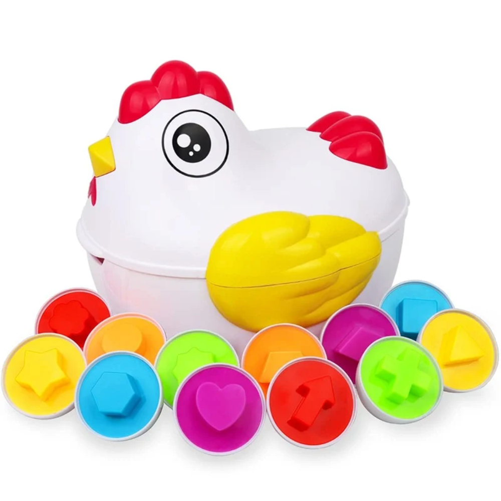 Matching Egg Puzzle for Kids – Educational Shape & Color Sorting Toy