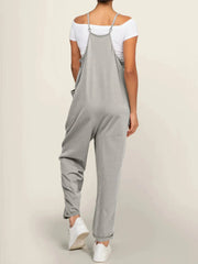 Maternity Jumpsuit – Loose Fit Wide Leg Overalls with Pockets