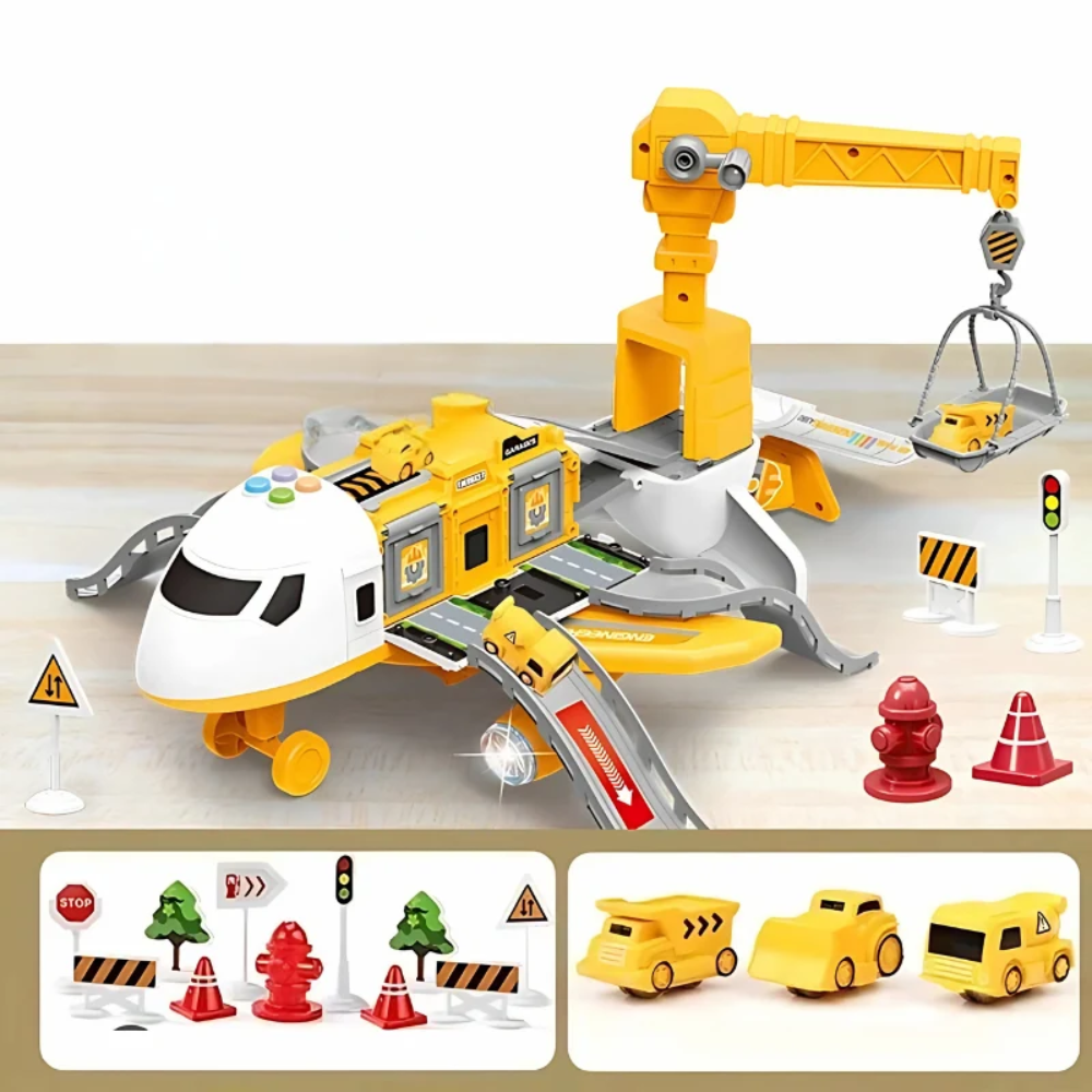 MegaPlane Transforming Airplane Toy – Interactive DIY Building and Musical Learning Toy for Kids