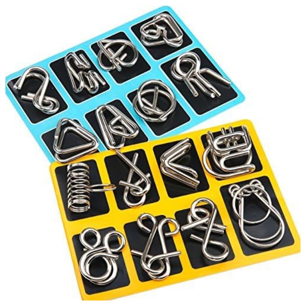 Metal Wire Puzzle Set – Brain Teaser Puzzles for Adults and Kids