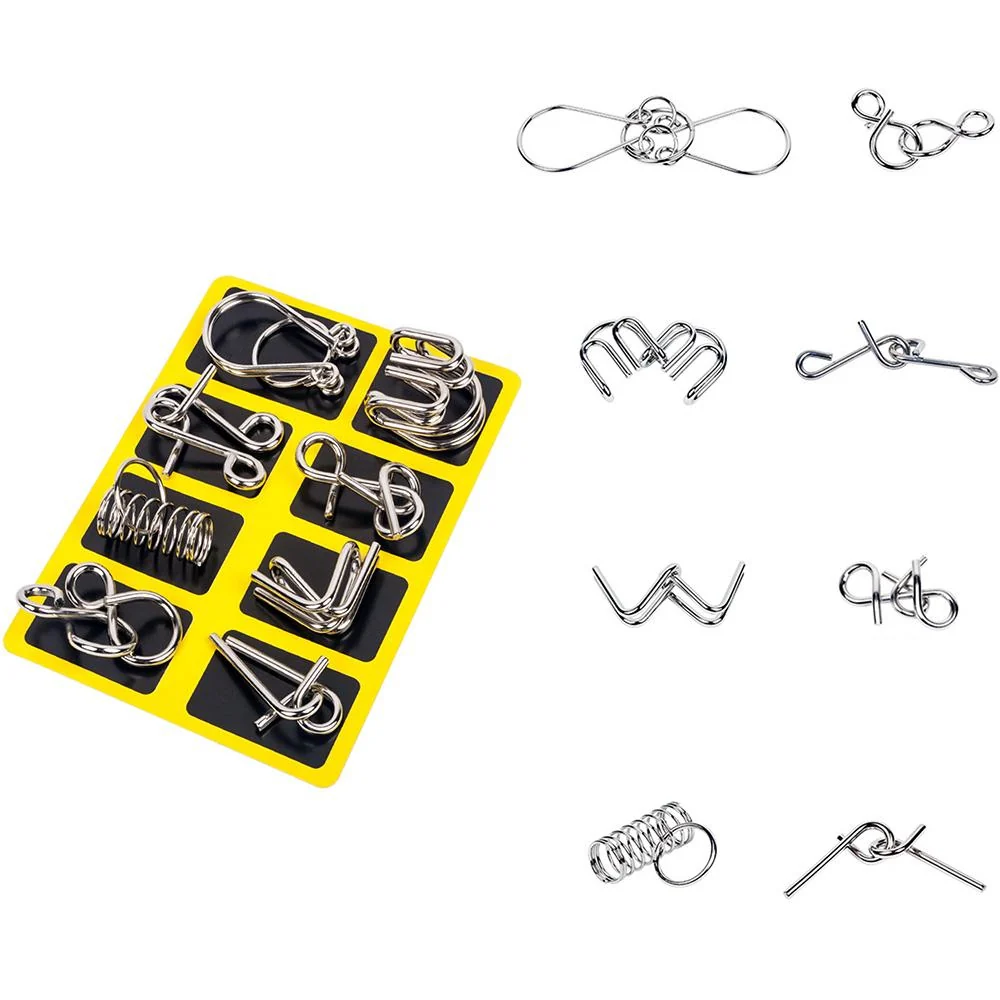 Metal Wire Puzzle Set – Brain Teaser Puzzles for Adults and Kids