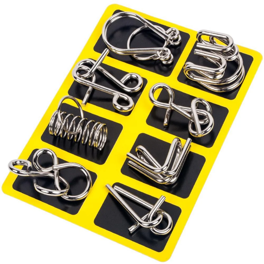 Metal Wire Puzzle Set – Brain Teaser Puzzles for Adults and Kids