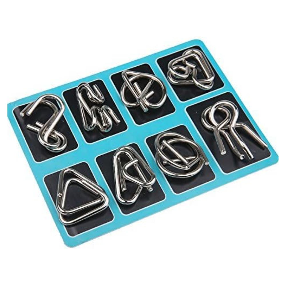 Metal Wire Puzzle Set – Brain Teaser Puzzles for Adults and Kids
