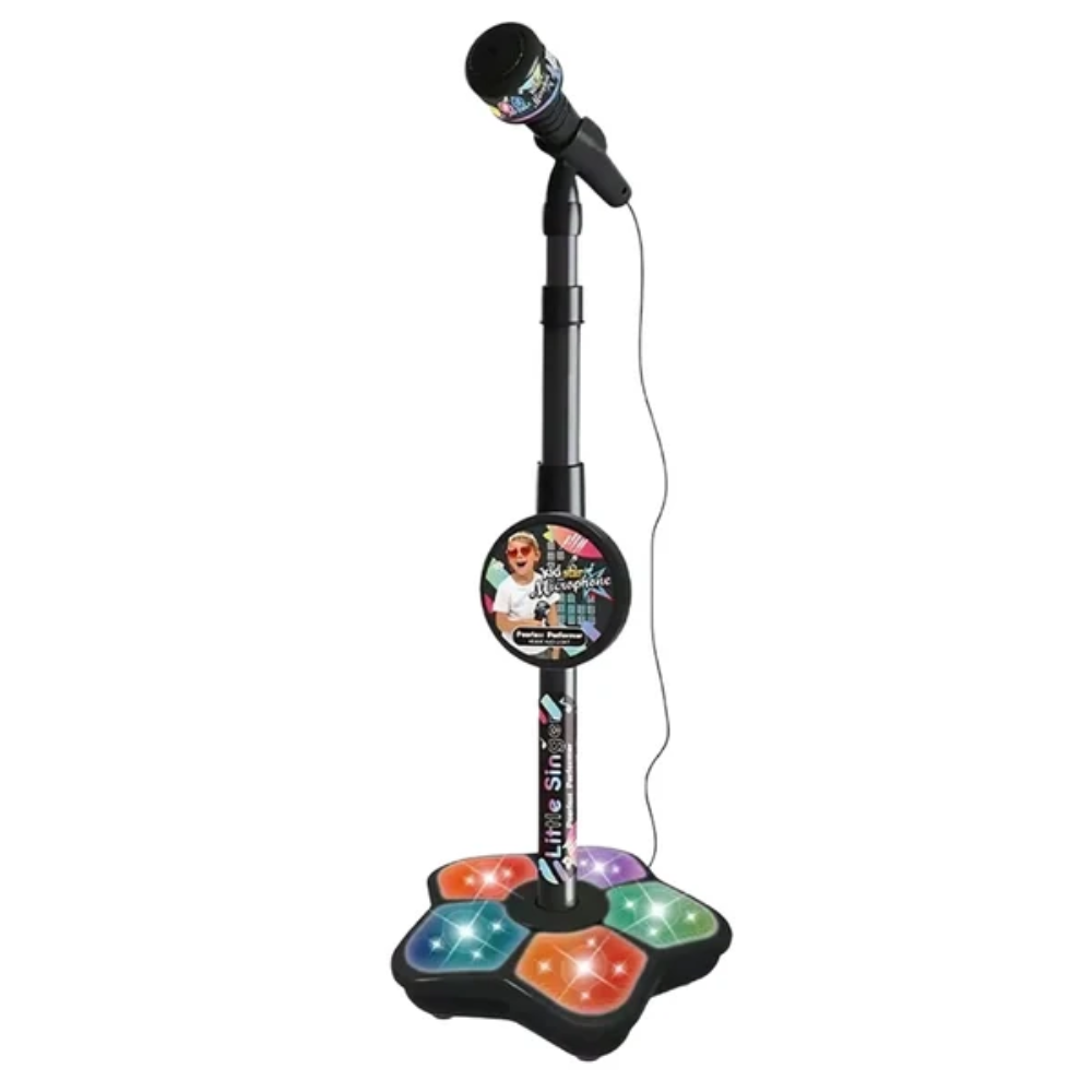 MicMagic Kids Karaoke Microphone – Adjustable Singing Stand with LED Lights