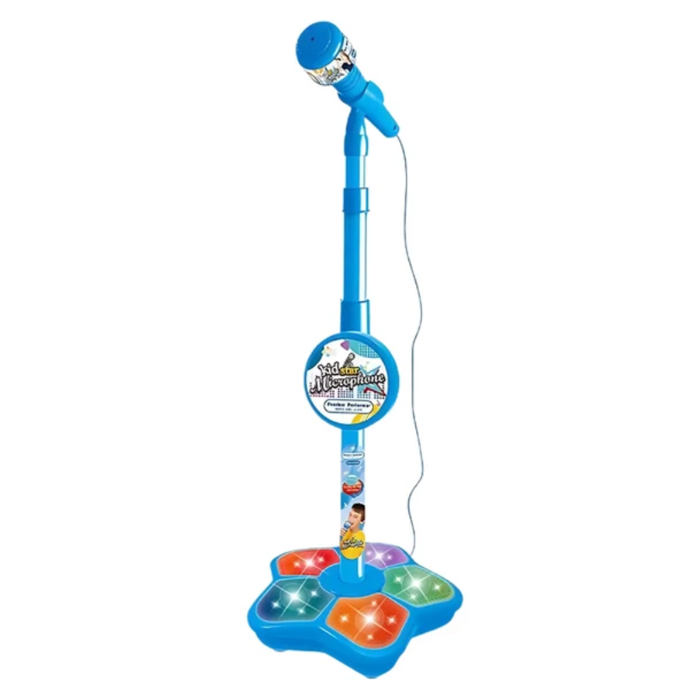 MicMagic Kids Karaoke Microphone – Adjustable Singing Stand with LED Lights