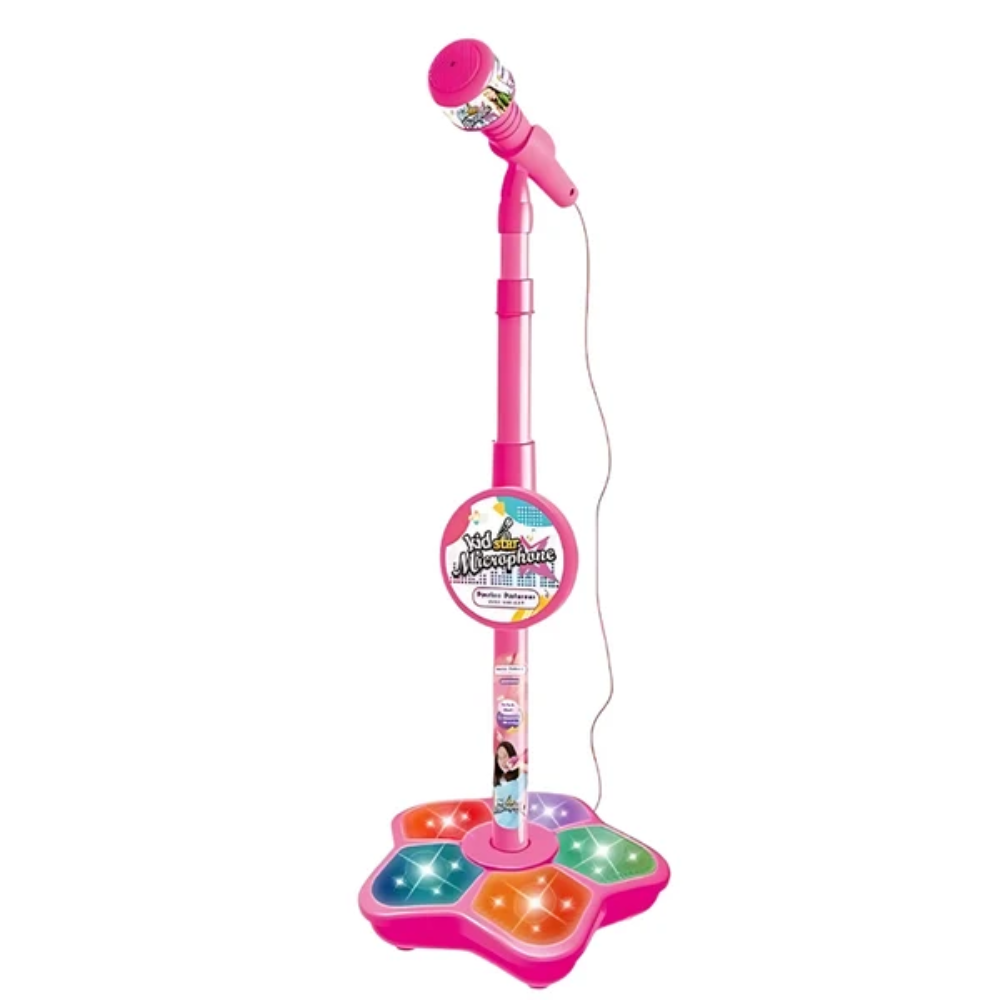 MicMagic Kids Karaoke Microphone – Adjustable Singing Stand with LED Lights