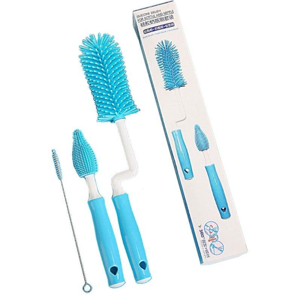 Silicone Baby Bottle Cleaning Brush – Long Handle Bottle Brush