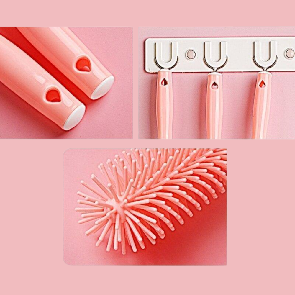 Silicone Baby Bottle Cleaning Brush – Long Handle Bottle Brush