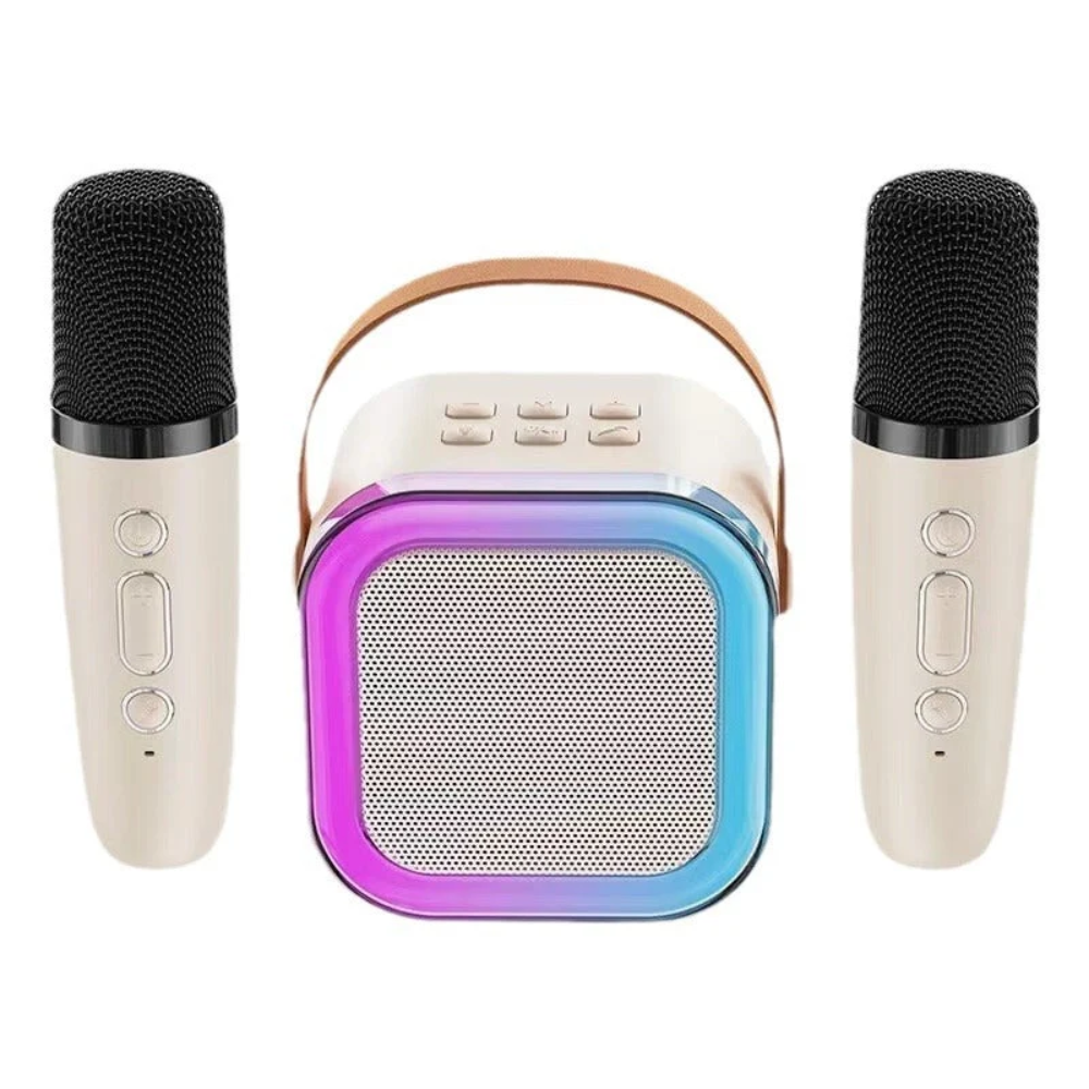 Mini Karaoke Set – Portable Bluetooth Speaker with 2 Wireless Microphones