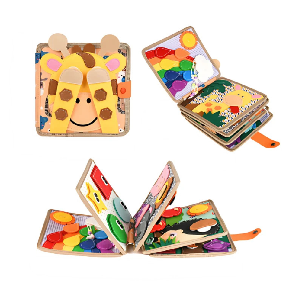 MiniMinds Montessori Quiet Book – Interactive Sensory Activity Book for Toddlers