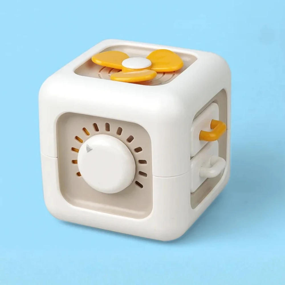 Montessori 6-in-1 Activity Cube for Toddlers – Educational Sensory Busy Toy