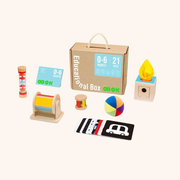 Montessori Baby Play Kit 0–6 Months – 5-Piece Sensory Toy Set with Visual Stimulation Cards