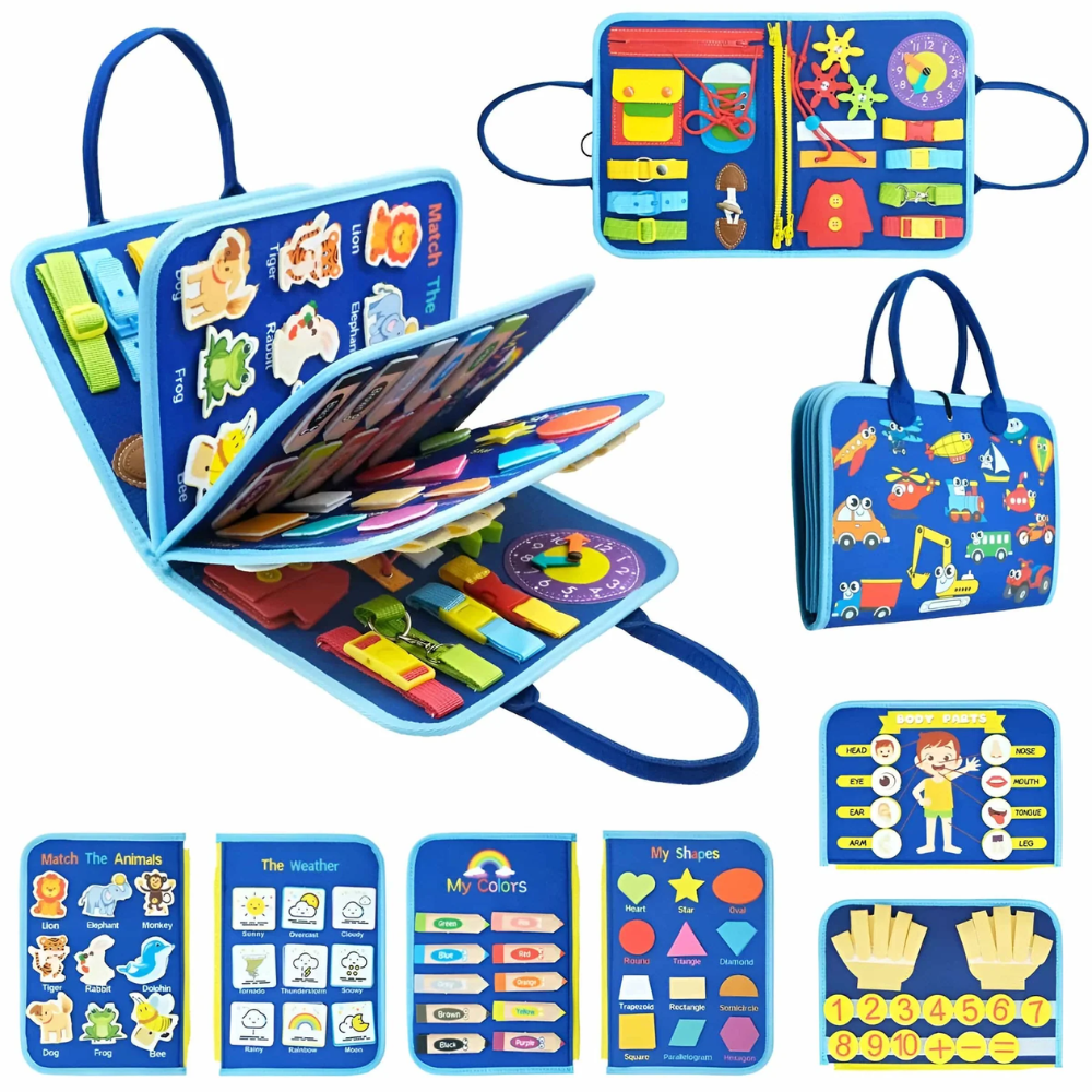 Montessori Busy Book – Interactive Learning Activity Book for Kids