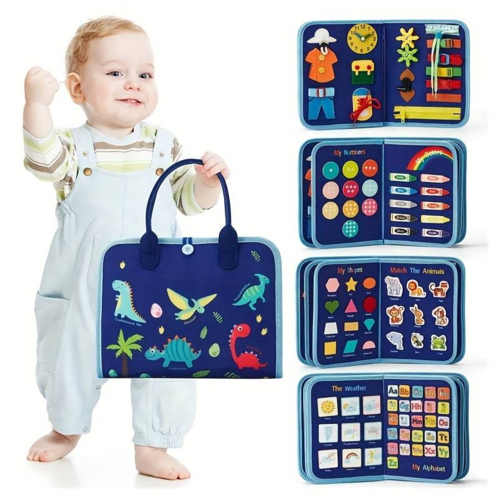 Montessori Busy Book – Interactive Learning Activity Book for Kids