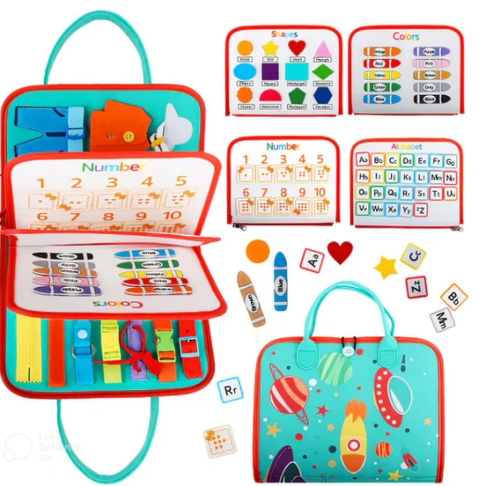 Montessori Learning Bundle – Felt Farm Board and Busy Book
