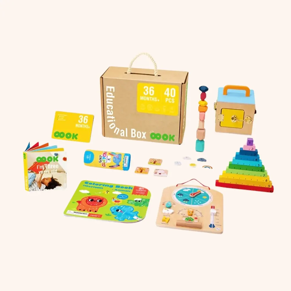 Montessori Play Kit for Kids Ages 3+ – 7-Piece Educational Learning Toy Set with Parent Guide