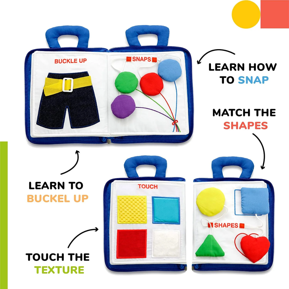 Montessori Quiet Book – Interactive Busy Book for Fine Motor Skills & Early Learning