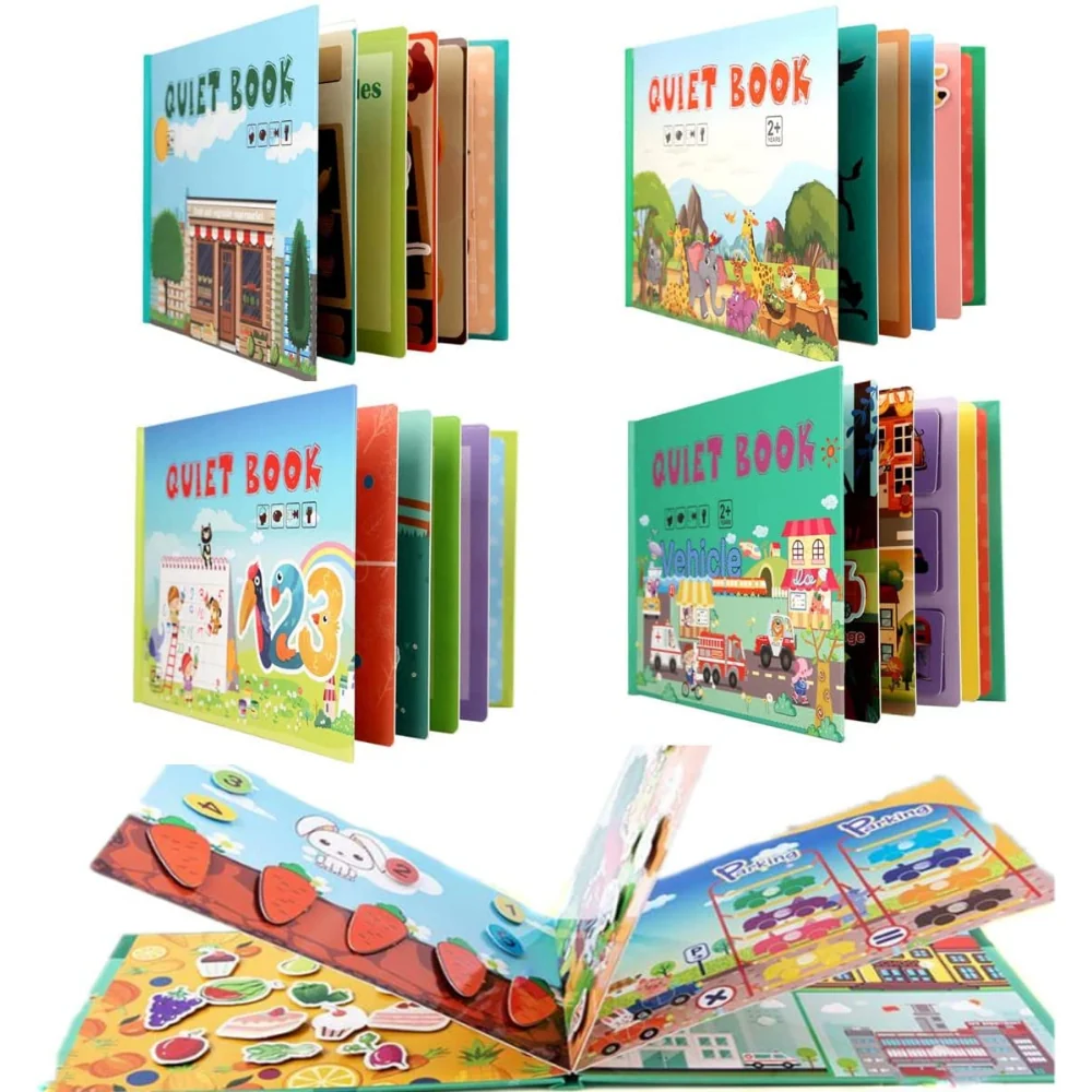 Montessori Quiet Book for Kids – Interactive Learning & Matching Activity Book