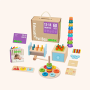 Montessori Toddler Play Kit 13–18 Months – 5-Piece Educational Learning Toy Set with Picture Book